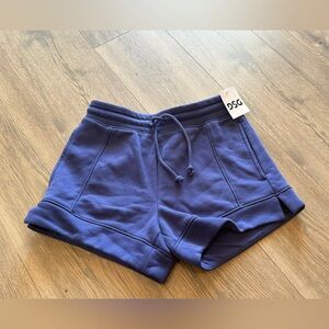 DSG NWT Classic Fleece Mid-Rise Shorts in Indigo Blue XS